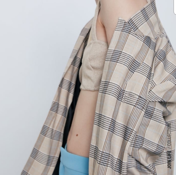 ZARA Plaid Blazer - Picture 2 of 6